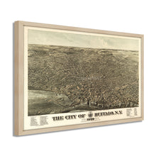 Cargar imagen en el visor de la galería, Digitally Restored and Enhanced 1880 Buffalo New York Map - Framed Vintage City of Buffalo Wall Art - History Map of Buffalo NY - Bird's Eye View of Buffalo New York Poster