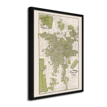 Load image into Gallery viewer, Digitally Restored and Enhanced 1909 Map of Los Angeles California - Framed Vintage Los Angeles Wall Art - Old Los Angeles Street Map - CIty & Suburban Street Map of Los Angeles CA