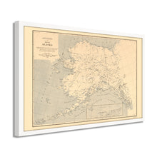 Load image into Gallery viewer, 1909 Alaska Map Poster - Framed Vintage Alaska Map - History Map of Alaska - Alaska Wall Map Showing Aleutian Islands Wall Art Poster Print