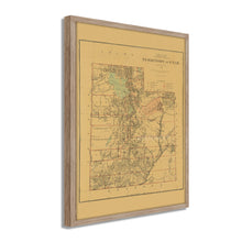 Cargar imagen en el visor de la galería, Digitally Restored and Enhanced 1879 Utah Map Poster - Framed Vintage Utah Wall Map - Old Map of Utah Poster - Restored Utah Wall Art - Historic Utah State Map - Territory of Utah Map