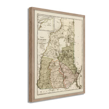 Load image into Gallery viewer, Digitally Restored and Enhanced 1796 New Hampshire Map - Framed Vintage New Hampshire Map - Old Map of New Hampshire - Restored NH Map Art - State Map of New Hampshire Wall Art Poster