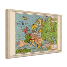 Load image into Gallery viewer, Digitally Restored and Enhanced 1925 Europe Map Poster - Framed Vintage Map of Europe - Old Map of Europe Wall Art - Restored Europe Wall Map - Bacon's Standard Poster Map Of Europe