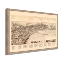 Cargar imagen en el visor de la galería, Digitally Restored and Enhanced 1893 Map of Geneva New York - Framed Vintage New York Map Poster - Old City of Geneva Map History