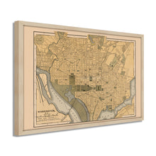 Cargar imagen en el visor de la galería, Digitally Restored and Enhanced 1897 Map of Washington DC - Framed Vintage Washington DC Map - Historic Washington DC Map Print - Restored Wall Map of Washington DC Wall Art Poster