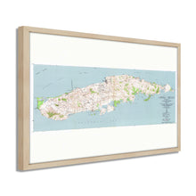 Load image into Gallery viewer, Digitally Restored and Enhanced 1951 Island of Vieques Map Print - Framed Vintage Mapa de Puerto Rico Wall Art - Old Topographic Map of the Island of Vieques Puerto Rico Poster