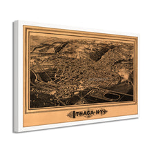 Load image into Gallery viewer, Digitally Restored and Enhanced 1882 Ithaca New York Map - Framed Vintage Ithaca NY Map - Old Ithaca New York Map- Restored Ithaca Map - Bird's Eye View of Ithaca New York Wall Art Poster