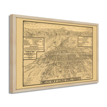Load image into Gallery viewer, Digitally Restored and Enhanced 1909 Map of Colorado Springs - Framed Vintage Colorado Map Poster - Old Colorado Wall Art - Historic Bird's Eye View Map of Colorado Springs CO