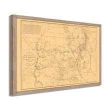 Load image into Gallery viewer, Digitally Restored and Enhanced 1867 New Mexico State Map - Framed Vintage New Mexico Map Poster - Old New Mexico Wall Map - Territory & Military Department of New Mexico Wall Art