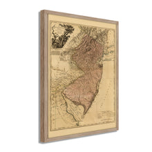 Cargar imagen en el visor de la galería, Digitally Restored and Enhanced 1777 New Jersey Map - Framed Vintage Map of New Jersey - Historic NJ Map - Old Province of New Jersey Wall Map Divided Into East & West Wall Art Poster