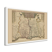 Cargar imagen en el visor de la galería, Digitally Restored and Enhanced 1687 Map of Pennsylvania Poster - Framed Vintage Pennsylvania Map - Old Pennsylvania Wall Art - Restored Pennsylvania Map of Philadelphia Region