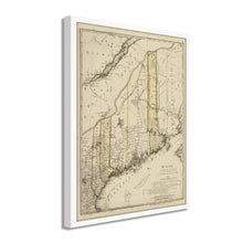 Load image into Gallery viewer, Digitally Restored and Enhanced 1798 Map of Maine Poster - Framed Vintage Maine Map Poster - Old Maine Wall Art - Restored State of Maine Map Showing Counties & Civil Subdivisions