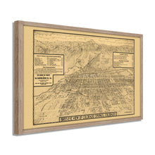Load image into Gallery viewer, Digitally Restored and Enhanced 1909 Map of Colorado Springs - Framed Vintage Colorado Map Poster - Old Colorado Wall Art - Historic Bird's Eye View Map of Colorado Springs CO