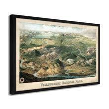 Cargar imagen en el visor de la galería, Digitally Restored and Enhanced 1904 Yellowstone National Park Map - Framed Vintage Yellowstone Map Print - History Map of Yellowstone National Park Poster - Old Yellowstone Wall Art