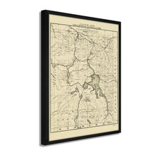 Load image into Gallery viewer, Digitally Restored and Enhanced 1900 Yellowstone National Park Map - Framed Vintage Wyoming Map Poster - Old Wyoming Wall Art - Tourist Routes Map of Yellowstone National Park