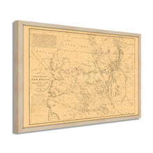 Load image into Gallery viewer, Digitally Restored and Enhanced 1867 New Mexico State Map - Framed Vintage New Mexico Map Poster - Old New Mexico Wall Map - Territory & Military Department of New Mexico Wall Art