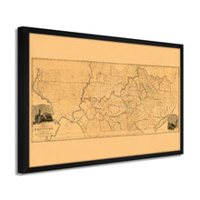 Cargar imagen en el visor de la galería, Digitally Restored and Enhanced 1818 Kentucky State Map - Framed Vintage Map of Kentucky Poster - Historic Kentucky Map - Restored State Map of Kentucky Wall Art from Actual Survey