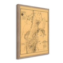 Load image into Gallery viewer, Digitally Restored and Enhanced 1863 Gettysburg Map - Framed Vintage Pennsylvania Map Print - Old Pennsylvania Wall Art - Restored Gettysburg Battlefield Map of Pennsylvania Poster