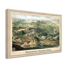 Cargar imagen en el visor de la galería, Digitally Restored and Enhanced 1904 Yellowstone National Park Map - Framed Vintage Yellowstone Map Print - History Map of Yellowstone National Park Poster - Old Yellowstone Wall Art