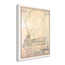 Cargar imagen en el visor de la galería, Digitally Restored and Enhanced 1820 Mississippi State Map - Framed Vintage Wall Map of Mississippi Poster - Old Mississippi Wall Art - Restored Mississippi Map from Surveys