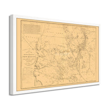 Load image into Gallery viewer, Digitally Restored and Enhanced 1867 New Mexico State Map - Framed Vintage New Mexico Map Poster - Old New Mexico Wall Map - Territory & Military Department of New Mexico Wall Art