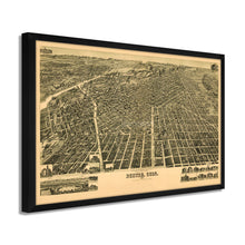 Cargar imagen en el visor de la galería, Digitally Restored and Enhanced 1889 Map of Denver Colorado - Framed Vintage Denver Wall Art - Old Denver Colorado Map - City of Denver Map History - Perspective Map of Denver CO