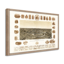 Cargar imagen en el visor de la galería, Digitally Restored and Enhanced 1892 Map of Dallas Texas Poster - Framed Vintage Dallas Map - Old City of Dallas Wall Art - Dallas Texas Map History - Bird's Eye View of Dallas TX Map