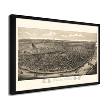 Cargar imagen en el visor de la galería, Digitally Restored and Enhanced 1895 Saint Louis Missouri Map - Framed Vintage St Louis Wall Art - History Map of St Louis MO Poster