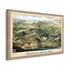 Cargar imagen en el visor de la galería, Digitally Restored and Enhanced 1904 Yellowstone National Park Map - Framed Vintage Yellowstone Map Print - History Map of Yellowstone National Park Poster - Old Yellowstone Wall Art