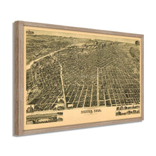 Cargar imagen en el visor de la galería, Digitally Restored and Enhanced 1889 Map of Denver Colorado - Framed Vintage Denver Wall Art - Old Denver Colorado Map - City of Denver Map History - Perspective Map of Denver CO