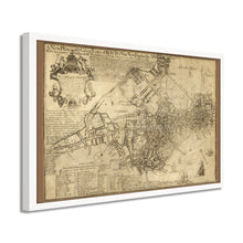 Cargar imagen en el visor de la galería, Digitally Restored and Enhanced 1769 Boston Map Poster - Framed Vintage Map of Boston Wall Art - Old Boston Massachusetts Map - New Plan of The Great Town of Boston in New England