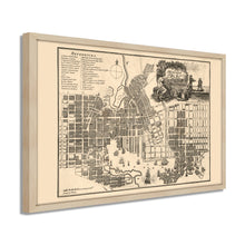 Cargar imagen en el visor de la galería, Digitally Restored and Enhanced 1804 Baltimore Map Print - Framed Vintage Baltimore City Wall Art - Old Baltimore Maryland Map Poster