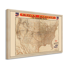 Cargar imagen en el visor de la galería, Digitally Restored and Enhanced 1892 Union Pacific Map of the United States - Framed Vintage USA Map - Old United States Map History