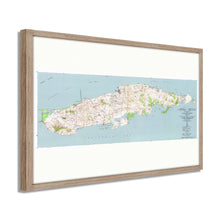 Load image into Gallery viewer, Digitally Restored and Enhanced 1951 Island of Vieques Map Print - Framed Vintage Mapa de Puerto Rico Wall Art - Old Topographic Map of the Island of Vieques Puerto Rico Poster