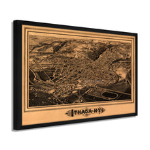 Load image into Gallery viewer, Digitally Restored and Enhanced 1882 Ithaca New York Map - Framed Vintage Ithaca NY Map - Old Ithaca New York Map- Restored Ithaca Map - Bird's Eye View of Ithaca New York Wall Art Poster