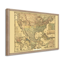 Load image into Gallery viewer, Digitally Restored and Enhanced 1862 United States Map Poster - Framed Vintage Map of United States Wall Art - Colton's Railroad & Military Map of the United States Mexico West Indies