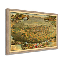 Load image into Gallery viewer, Digitally Restored and Enhanced 1885 Phoenix Arizona Map - Framed Vintage Phoenix AZ Poster - Old Phoenix Wall Art - History Map of Phoenix AZ - Maricopa County Map of Phoenix Arizona