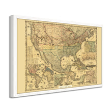 Load image into Gallery viewer, Digitally Restored and Enhanced 1862 United States Map Poster - Framed Vintage Map of United States Wall Art - Colton's Railroad & Military Map of the United States Mexico West Indies