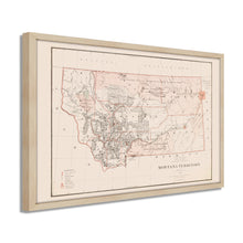 Cargar imagen en el visor de la galería, Digitally Restored and Enhanced 1879 Montana Map Poster - Framed Vintage Montana Poster - History Map of Montana Wall Art - Restored Montana State Map Territory from Official Records
