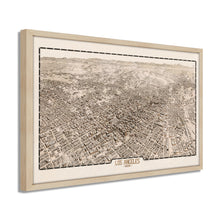 Load image into Gallery viewer, Digitally Restored and Enhanced 1909 Los Angeles Map Poster - Framed Vintage Map of Los Angeles California - Old Los Angeles Wall Art - CIty & Suburban Street Map of Los Angeles CA