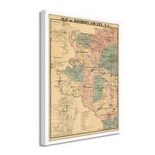 Load image into Gallery viewer, Digitally Restored and Enhanced 1890 Davidson County North Carolina Map Print - Framed Vintage Map of Davidson County North Carolina Wall Art - Old Davidson NC Map Poster