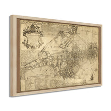 Cargar imagen en el visor de la galería, Digitally Restored and Enhanced 1769 Boston Map Poster - Framed Vintage Map of Boston Wall Art - Old Boston Massachusetts Map - New Plan of The Great Town of Boston in New England