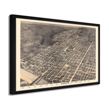 Cargar imagen en el visor de la galería, Digitally Restored and Enhanced 1887 Map of Austin Texas Poster - Framed Vintage Austin Texas Wall Art - Old City of Austin Texas Map - Bird's Eye View of Austin TX Map History