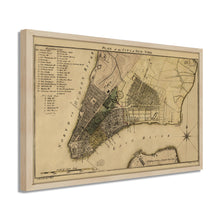 Load image into Gallery viewer, Digitally Restored and Enhanced 1789 New York City Poster Map - Framed Vintage New York Map - Old New York City Wall Art - Restored Plan of New York City Map - Historic NYC Map
