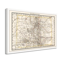 Cargar imagen en el visor de la galería, Digitally Restored and Enhanced 1879 Map of Colorado Poster - Framed Vintage Colorado Map Poster - History Map of Colorado Wall Art