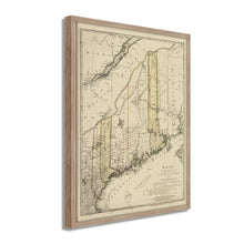 Load image into Gallery viewer, Digitally Restored and Enhanced 1798 Map of Maine Poster - Framed Vintage Maine Map Poster - Old Maine Wall Art - Restored State of Maine Map Showing Counties & Civil Subdivisions