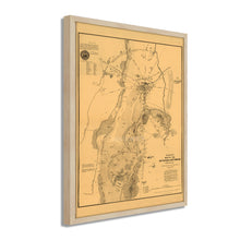 Load image into Gallery viewer, Digitally Restored and Enhanced 1863 Gettysburg Map - Framed Vintage Pennsylvania Map Print - Old Pennsylvania Wall Art - Restored Gettysburg Battlefield Map of Pennsylvania Poster