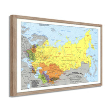 Load image into Gallery viewer, Digitally Restored and Enhanced 1983 Soviet Union Map - Framed Vintage Soviet Union Wall Art - Old Map of USSR Poster - Soviet Union History Map - Historic Soviet Union Poster