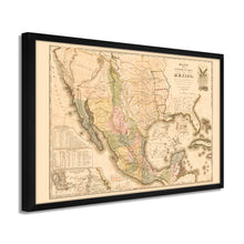 Cargar imagen en el visor de la galería, Digitally Restored and Enhanced 1847 Mexico Map Poster - Framed Vintage Mexico Wall Art - History Map of Mexico Poster - Old Mapa de Mexico - Mapa de los Estados Unidos de Mejico