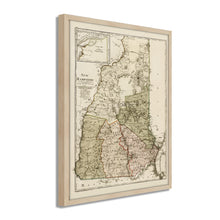 Load image into Gallery viewer, Digitally Restored and Enhanced 1796 New Hampshire Map - Framed Vintage New Hampshire Map - Old Map of New Hampshire - Restored NH Map Art - State Map of New Hampshire Wall Art Poster
