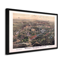 Cargar imagen en el visor de la galería, Digitally Restored and Enhanced 1897 Map of Nashville TN - Framed Vintage Nashville Map Poster - Old Nashville Wall Art - Centennial Exposition History Map of Nashville Tennessee